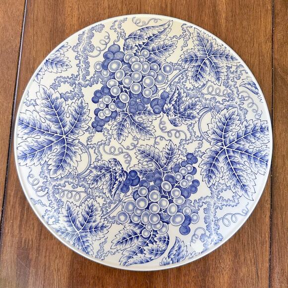 Vintage Spode Blue Room Collection Grapes Plate Platter 11.5" with Box - Picture 13 of 13